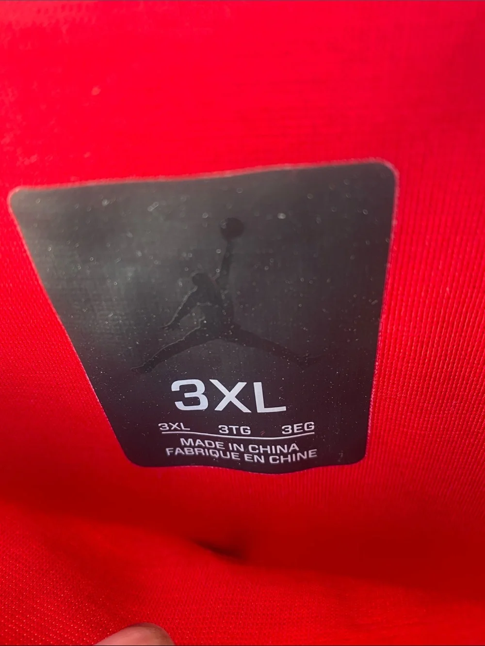 Jordan Red Short-Sleeve Crew Tee with Black Jumpman